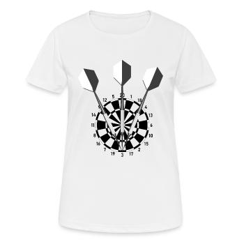 Dart - Frauen T-Shirt atmungsaktiv - Weiß - Vorne - AI Model Female 172 dark (172cm)