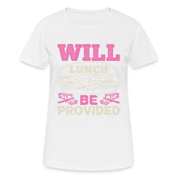 WIRD MITTAGESSEN ZUR VERFÜGUNG GESTELLT HUND - Frauen T-Shirt atmungsaktiv - Weiß - Vorne - AI Model Female 172 dark (172cm)