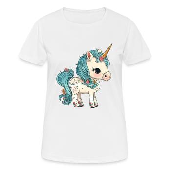 Licorne Elfes Créatures mythiques Frères et sœurs Enfant Bébé - T-shirt respirant Femme - blanc - Devant - AI Model Female 172 dark (172cm)
