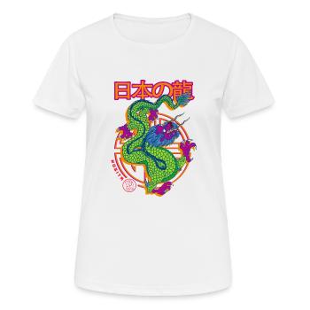 Chinesischer Drache - Frauen T-Shirt atmungsaktiv - Weiß - Vorne - AI Model Female 172 dark (172cm)