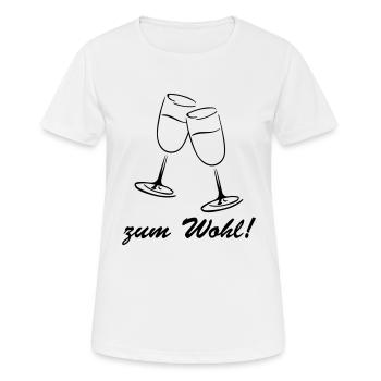 sekt gläser zum wohl - Frauen T-Shirt atmungsaktiv - Weiß - Vorne - AI Model Female 172 dark (172cm)