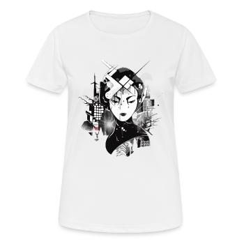 The geisha - Women's Breathable T-Shirt - white - Front - AI Model Female 172 dark (172cm)