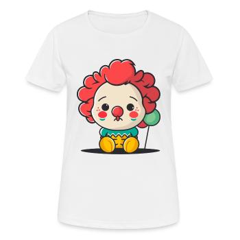 Illustration de clown mignon - T-shirt respirant Femme - blanc - Devant - AI Model Female 172 dark (172cm)