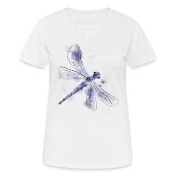 Blaue Libelle - Frauen T-Shirt atmungsaktiv - Weiß - Vorne - AI Model Female 172 dark (172cm)