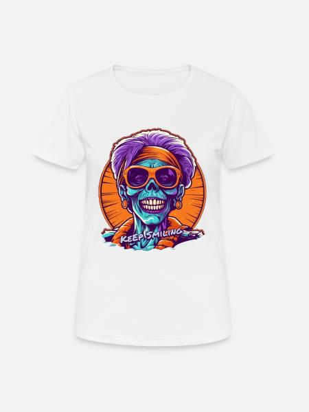 Keep Smiling - the Mummy - Women's Breathable T-Shirt - white