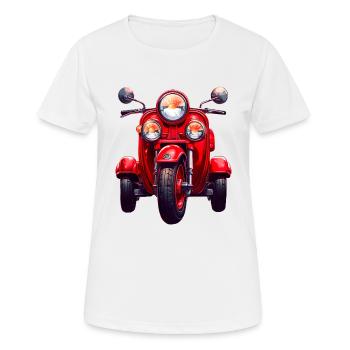 Motorroller sind Zeugen einer vergangenen Zeit - Frauen T-Shirt atmungsaktiv - Weiß - Vorne - AI Model Female 172 dark (172cm)