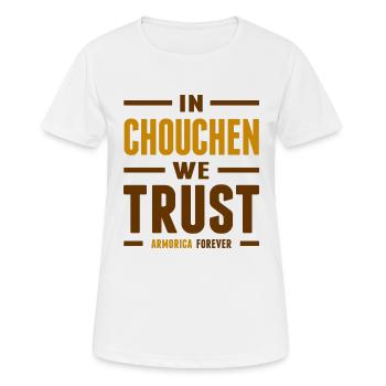 In chouchen we trust - Armorique - T-shirt respirant Femme - blanc - Devant - AI Model Female 172 dark (172cm)