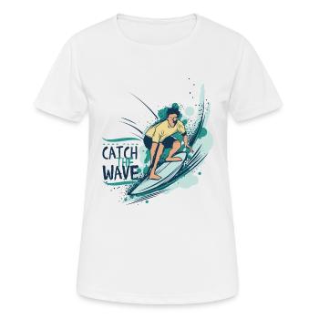 Wassersport - Frauen T-Shirt atmungsaktiv - Weiß - Vorne - AI Model Female 172 dark (172cm)