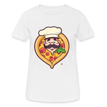 Slice of Heaven Der Traum eines Pizzaliebhabers - Frauen T-Shirt atmungsaktiv - Weiß - Vorne - AI Model Female 172 dark (172cm)