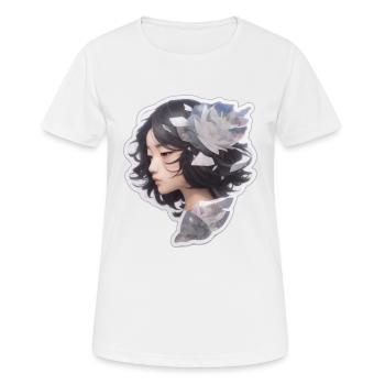 Nature's Darling - Frauen T-Shirt atmungsaktiv - Weiß - Vorne - AI Model Female 172 dark (172cm)