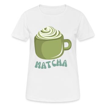 Matcha - Frauen T-Shirt atmungsaktiv - Weiß - Vorne - AI Model Female 172 dark (172cm)