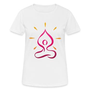 Zen yoga - T-shirt respirant Femme - blanc - Devant - AI Model Female 172 dark (172cm)
