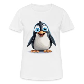 Le manchot radieux - T-shirt respirant Femme - blanc - Devant - AI Model Female 172 dark (172cm)