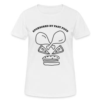 Skull SponsoredByFastFood - Women's Breathable T-Shirt - white - Front - AI Model Female 172 dark (172cm)
