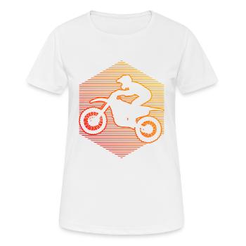Dirt Biker Freestyle Motocross Motocross - Frauen T-Shirt atmungsaktiv - Weiß - Vorne - AI Model Female 172 dark (172cm)