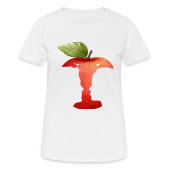 Silhouette des Apfelgesichts - Frauen T-Shirt atmungsaktiv - Weiß - Vorne - AI Model Female 172 dark (172cm)