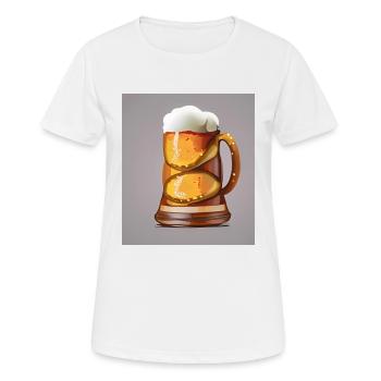 Biere Bretzel - T-shirt respirant Femme - blanc - Devant - AI Model Female 172 dark (172cm)