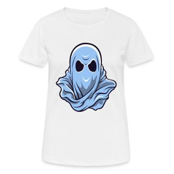 Logo fantôme - T-shirt respirant Femme - blanc - Devant - AI Model Female 172 dark (172cm)