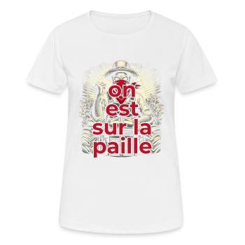 We're on the fence - Women's Breathable T-Shirt - white - Front - AI Model Female 172 dark (172cm)