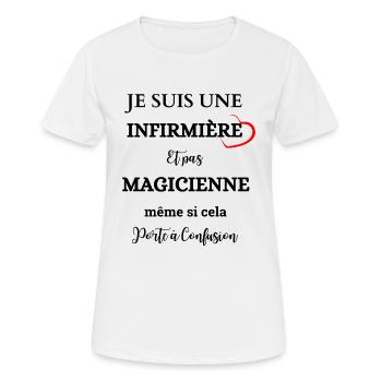 Je suis une infirmière - T-shirt respirant Femme - blanc - Devant - AI Model Female 172 dark (172cm)