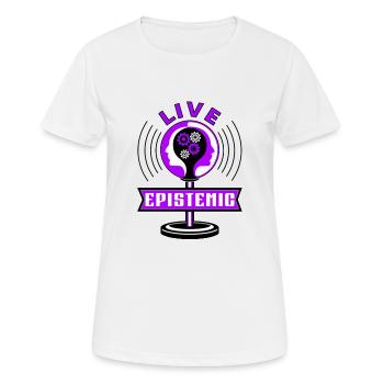 Live Epistemique W - T-shirt respirant Femme - blanc - Devant - AI Model Female 172 dark (172cm)