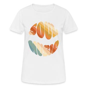 Soul Music - 70s Style - Frauen T-Shirt atmungsaktiv - Weiß - Vorne - AI Model Female 172 dark (172cm)
