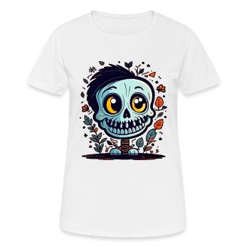 Skelett - Frauen T-Shirt atmungsaktiv - Weiß - Vorne - AI Model Female 172 dark (172cm)