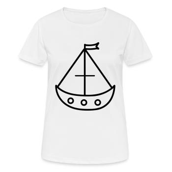 Bateau pirate - T-shirt respirant Femme - blanc - Devant - AI Model Female 172 dark (172cm)