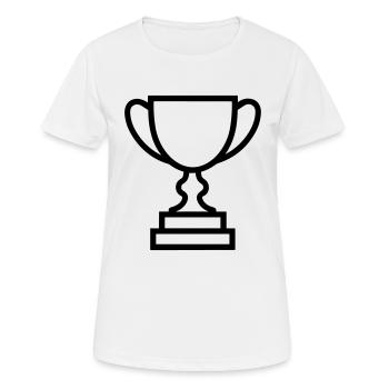 Trophäe - Frauen T-Shirt atmungsaktiv - Weiß - Vorne - AI Model Female 172 dark (172cm)
