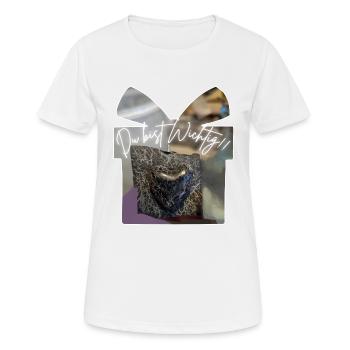 Du bist Wichtig - Frauen T-Shirt atmungsaktiv - Weiß - Vorne - AI Model Female 172 dark (172cm)