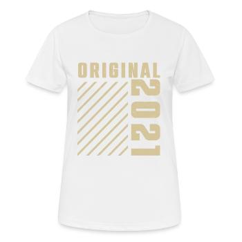 Original 2021 Authentic 2021 Vintage Bursdag - T-shirt respirant Femme - blanc - Devant - AI Model Female 172 dark (172cm)