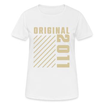 Original 2011 Authentic 2011 Vintage Bursdag - T-shirt respirant Femme - blanc - Devant - AI Model Female 172 dark (172cm)