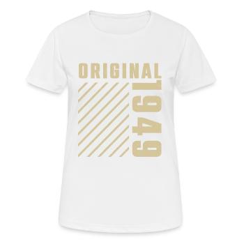 Original 1949 Authentic 1949 Vintage Bursdag - T-shirt respirant Femme - blanc - Devant - AI Model Female 172 dark (172cm)