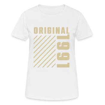 Original 1991 Authentic 1991 Vintage Bursdag - T-shirt respirant Femme - blanc - Devant - AI Model Female 172 dark (172cm)