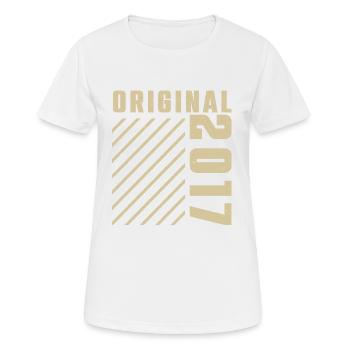 Original 2017 Authentic 2017 Vintage Bursdag - T-shirt respirant Femme - blanc - Devant - AI Model Female 172 dark (172cm)