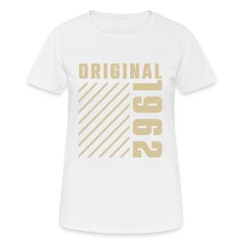 Original 1962 Authentic 1962 Vintage Bursdag - T-shirt respirant Femme - blanc - Devant - AI Model Female 172 dark (172cm)