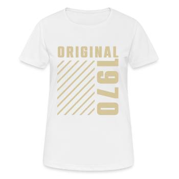 Original 1970 Authentic 1970 Vintage Bursdag - T-shirt respirant Femme - blanc - Devant - AI Model Female 172 dark (172cm)