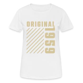 Original 1959 Authentic 1959 Vintage Bursdag - T-shirt respirant Femme - blanc - Devant - AI Model Female 172 dark (172cm)