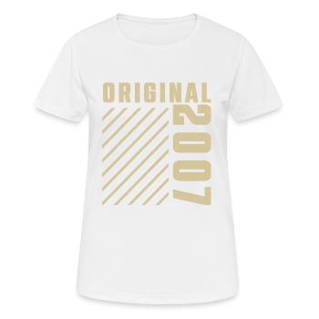 Original 2007 Authentic 2007 Vintage Bursdag - T-shirt respirant Femme - blanc - Devant - AI Model Female 172 dark (172cm)