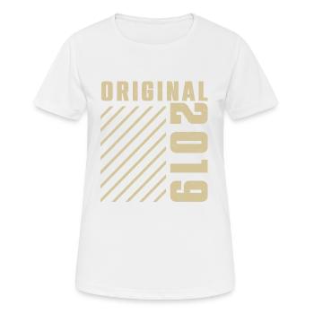 Original 2019 Authentic 2019 Vintage Bursdag - T-shirt respirant Femme - blanc - Devant - AI Model Female 172 dark (172cm)