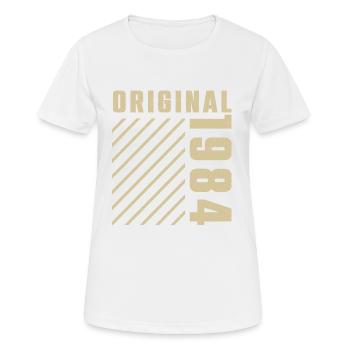 Original 1984 Authentic 1984 Vintage Bursdag - T-shirt respirant Femme - blanc - Devant - AI Model Female 172 dark (172cm)