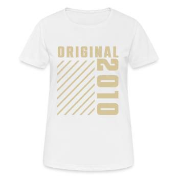 Original 2010 Authentic 2010 Vintage Bursdag - T-shirt respirant Femme - blanc - Devant - AI Model Female 172 dark (172cm)