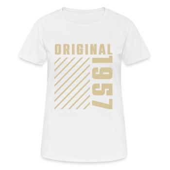Original 1957 Authentic 1957 Vintage Bursdag - T-shirt respirant Femme - blanc - Devant - AI Model Female 172 dark (172cm)