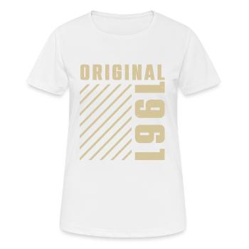 Original 1961 Authentic 1961 Vintage Bursdag - T-shirt respirant Femme - blanc - Devant - AI Model Female 172 dark (172cm)