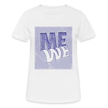 me we scribble - Frauen T-Shirt atmungsaktiv - Weiß - Vorne - AI Model Female 172 dark (172cm)