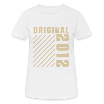 Original 2012 Authentic 2012 Vintage Bursdag - T-shirt respirant Femme - blanc - Devant - AI Model Female 172 dark (172cm)