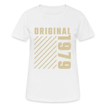 Original 1979 Authentic 1979 Vintage Bursdag - T-shirt respirant Femme - blanc - Devant - AI Model Female 172 dark (172cm)