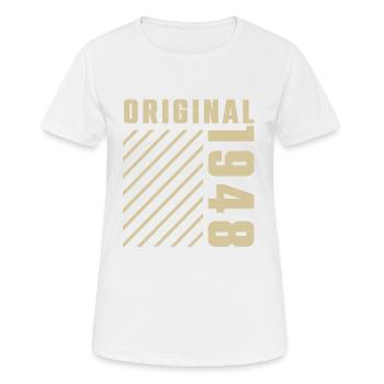 Original 1948 Authentic 1948 Vintage Bursdag - T-shirt respirant Femme - blanc - Devant - AI Model Female 172 dark (172cm)