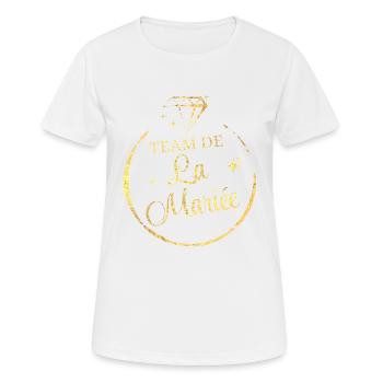 Das Team der Goldenen Braut - Frauen T-Shirt atmungsaktiv - Weiß - Vorne - AI Model Female 172 dark (172cm)