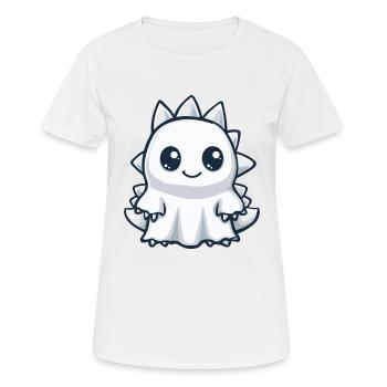 Dinosaure Stégosaure Halloween Fantôme - T-shirt respirant Femme - blanc - Devant - AI Model Female 172 dark (172cm)
